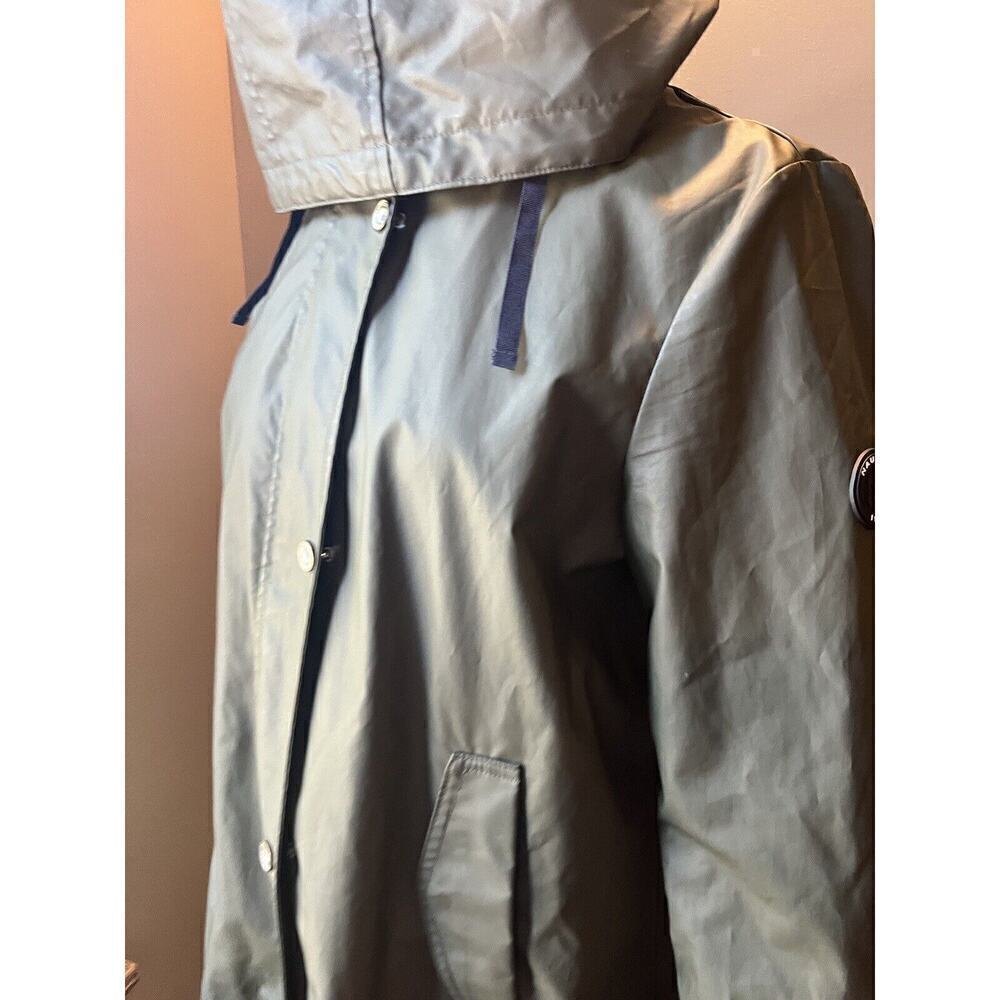 Nautica Womens Green Water Resistant Rain Jacket Sz Large - Picture 2 of 8